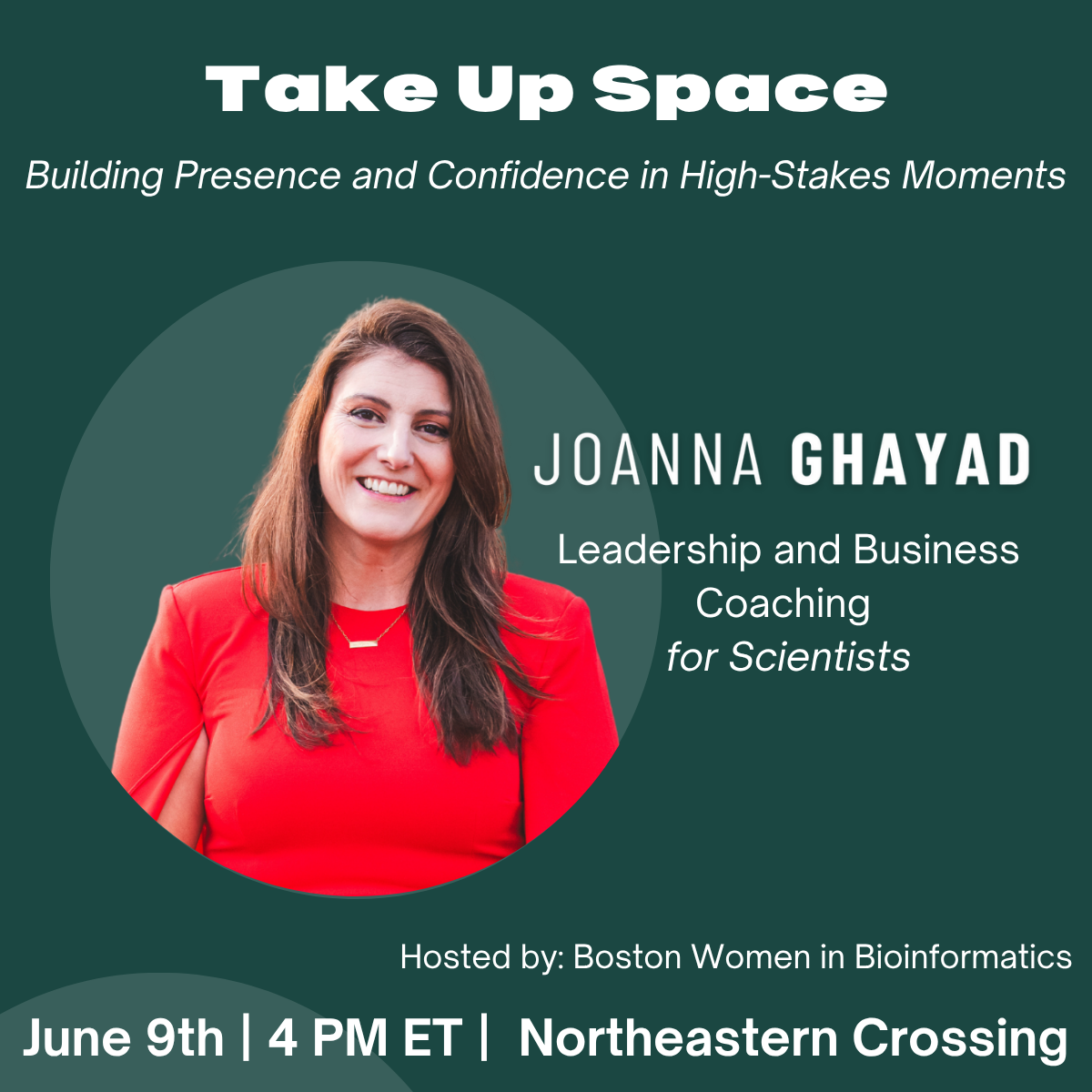 Joanna Ghayad, Leadership and Business Coaching for Scientists